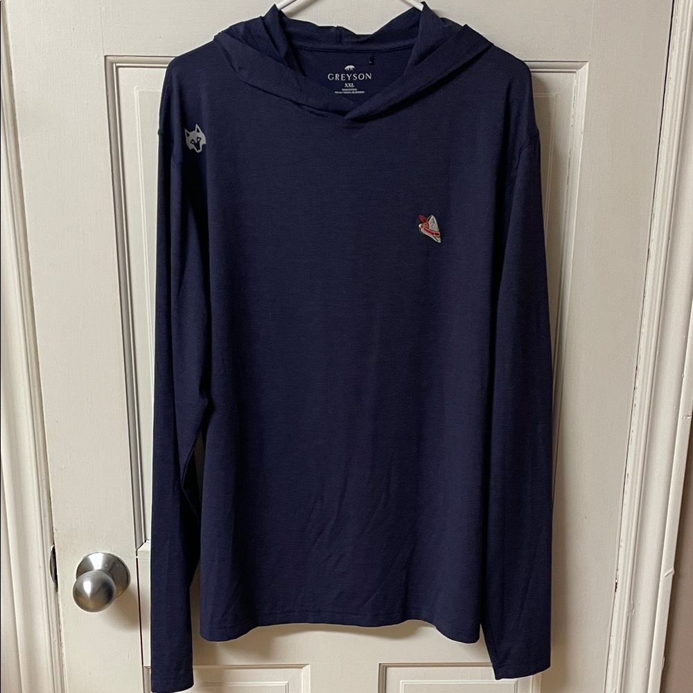 Greyson brrr cooling navy light golf hoodie men’s size XXL